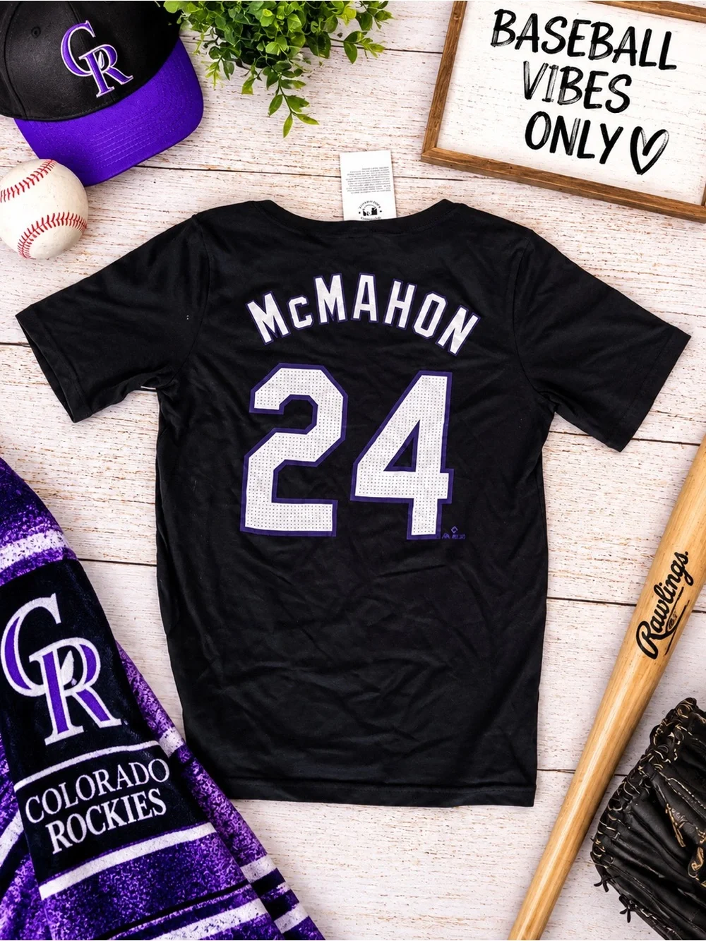 Nike Colorado Rockies Ryan McMahon #24 Youth M 10/12 Shirt NWT
